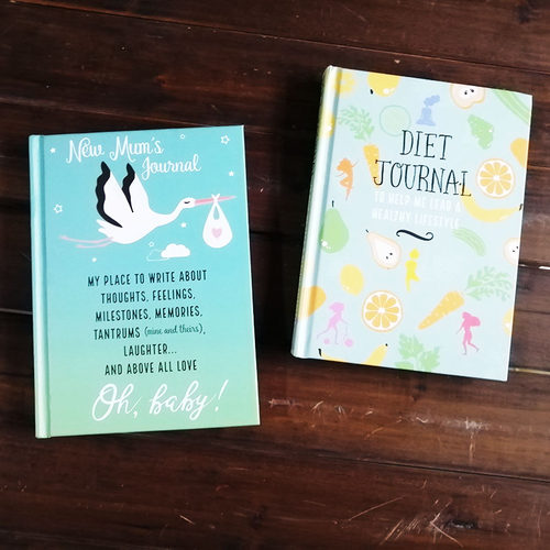 欧单 精装硬面全彩内页新手妈妈宝宝日记健康自我管理减肥日记