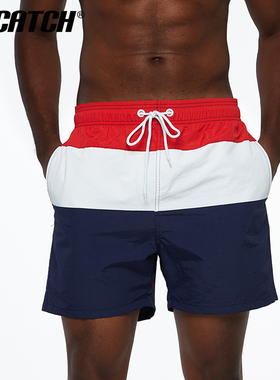 沙滩裤男速干海边度假宽松运动休闲短裤健身裤大码温泉泳裤花裤衩