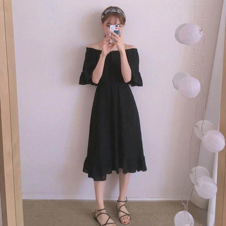 2019夏装新款胖妹妹一字露肩加肥加大码女装胖mm200斤显瘦连衣裙|ruв категории Женская одежда, женской одежды - от Buy2taobao.com для оказания профессиональной услуги покупки агента Taobao