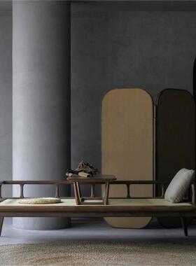 梵几|罗汉床 黑胡桃木新中式沙发床客厅书房两用罗汉塌禅意茶室榻