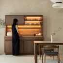 梵几 岛餐边柜实木餐桌边柜靠墙一体小户型储物柜客厅收纳柜