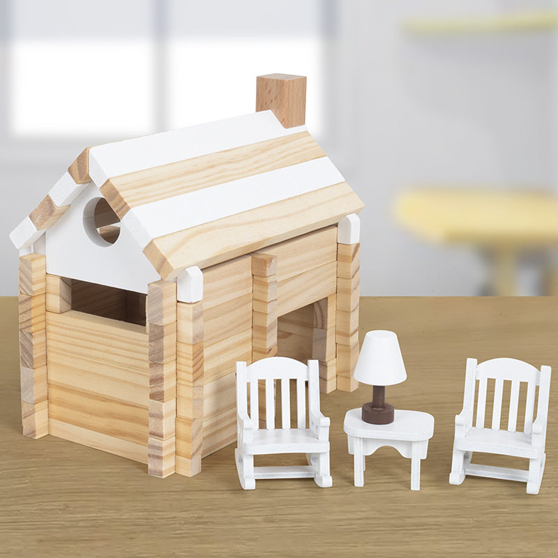 鲁班榫卯结构积木儿童早教玩具建筑大师启蒙益智玩具拼搭房子游戏