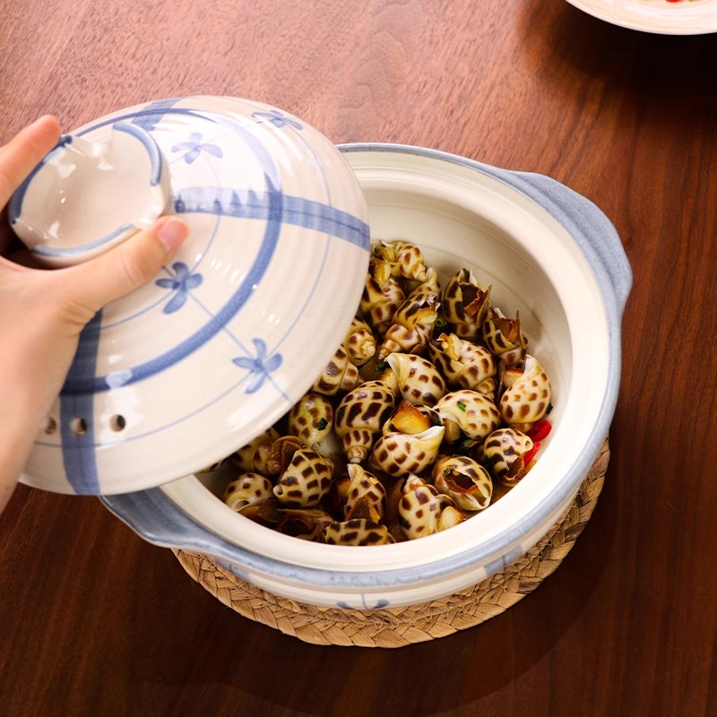 万土烧陶瓷砂锅家用煲汤炖锅燃