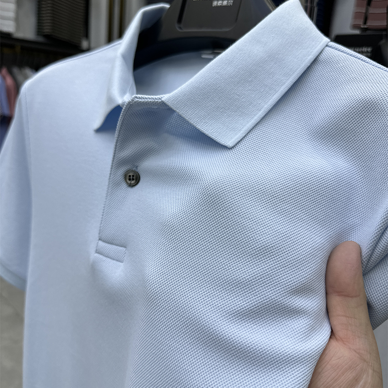 翻领短袖polo衫男2025夏季新款纯色男士短袖t恤珠地棉上衣体恤衫