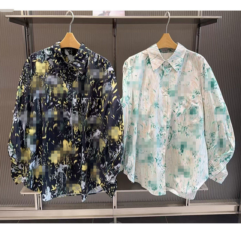 现货【商场同款】江南26春新印花女宽松全棉花卉搭衬衫5Q1213820