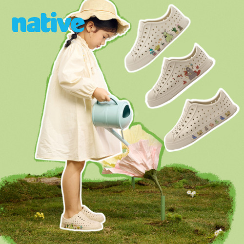 native儿童洞洞鞋大童户外凉拖鞋