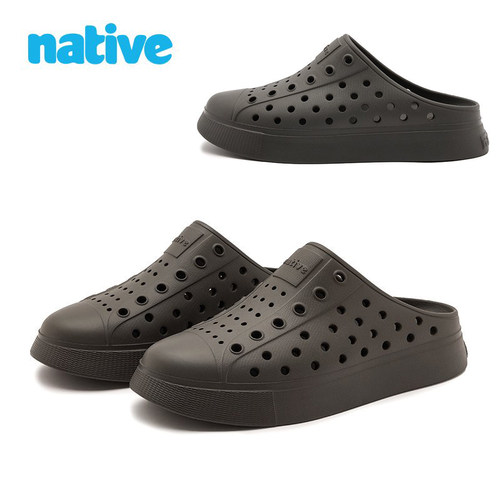 半拖鞋native洞洞鞋厚底包头凉鞋