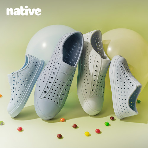 native亲子鞋新款洞洞鞋速干溯溪