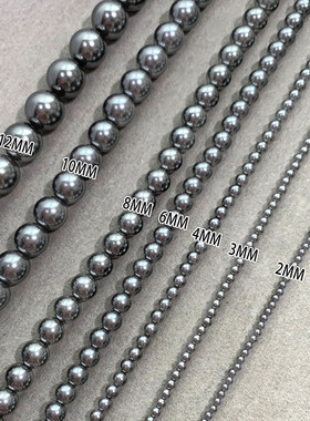 正品小众铂金灰色强光珍珠项链女
