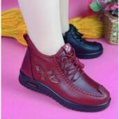 冬季 软底防滑老人平底休闲棉鞋 老北京布鞋 女加绒保暖中老年妈妈鞋