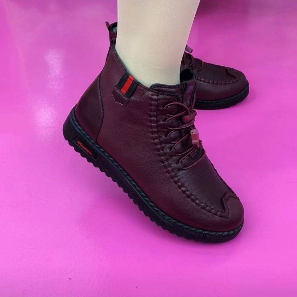 老北京布鞋女冬季加绒保暖舒适防滑软底面中老年圆头平底老人棉鞋,女鞋,时尚雪地靴,淘宝优惠券,粉丝福利购,淘宝优惠卷