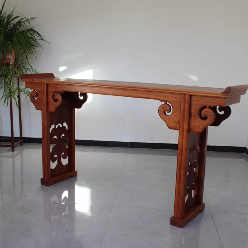 大果紫檀云纹条案翘头案供桌明式大条案