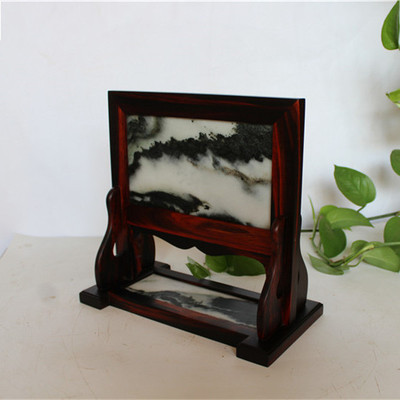 大红酸枝交趾黄檀砚屏