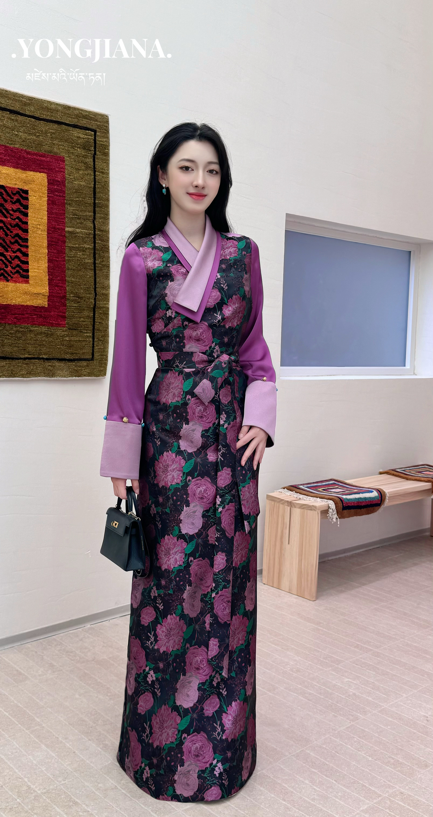 新款女士藏族博拉裙复古民族风演出服时尚百搭西藏服修身