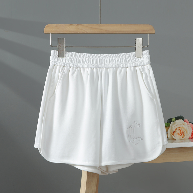 运动短裤女跑步休闲纯棉松紧腰