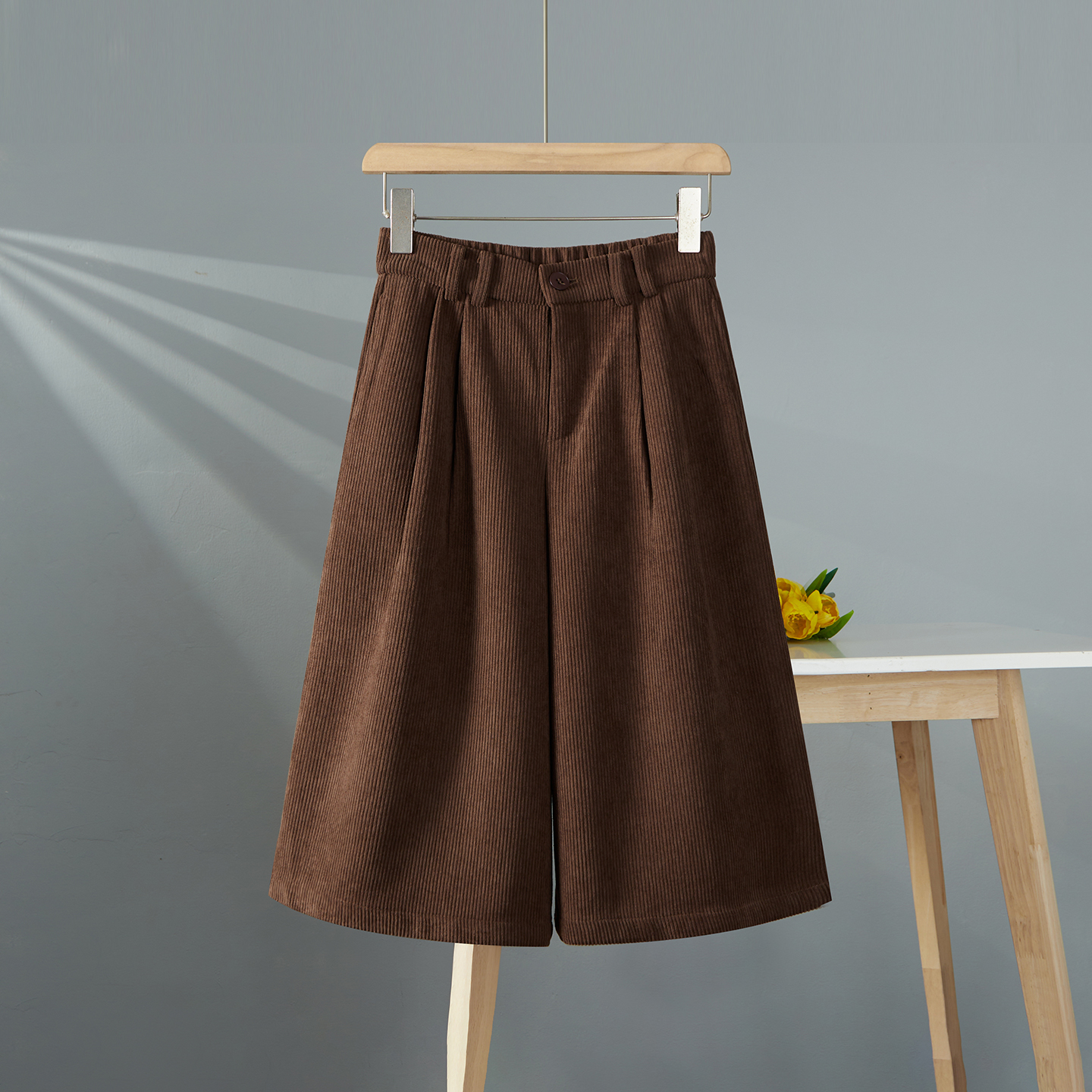 2025年女秋冬新款休闲阔腿高腰