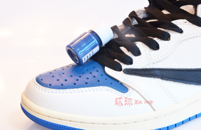 球鞋补色颜料修复aji倒勾北卡蓝色掉色皮革颜料上色定制颜料