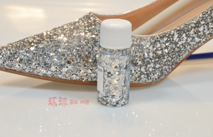 修复漆高跟吉米周jimmy chou亮片补色鞋子鞋头亮片颜料格里特亮片