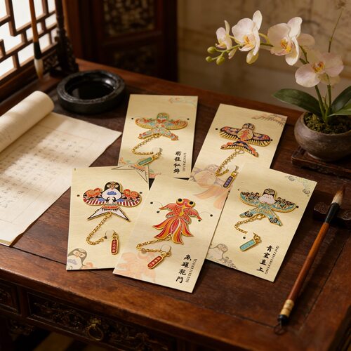筝筝日上金属书签古风典