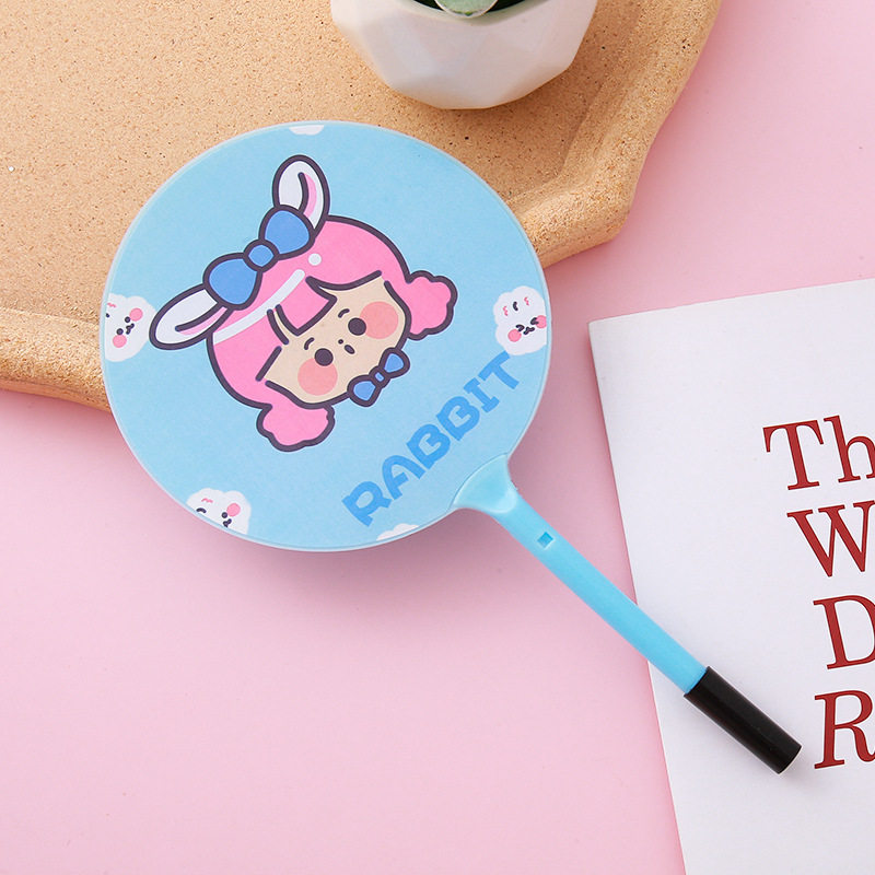 天使扇子笔创意文具学生儿童奖品礼物书写工具扇子圆珠笔