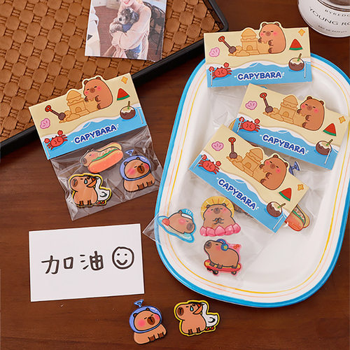 卡皮巴拉胸针套装少女心