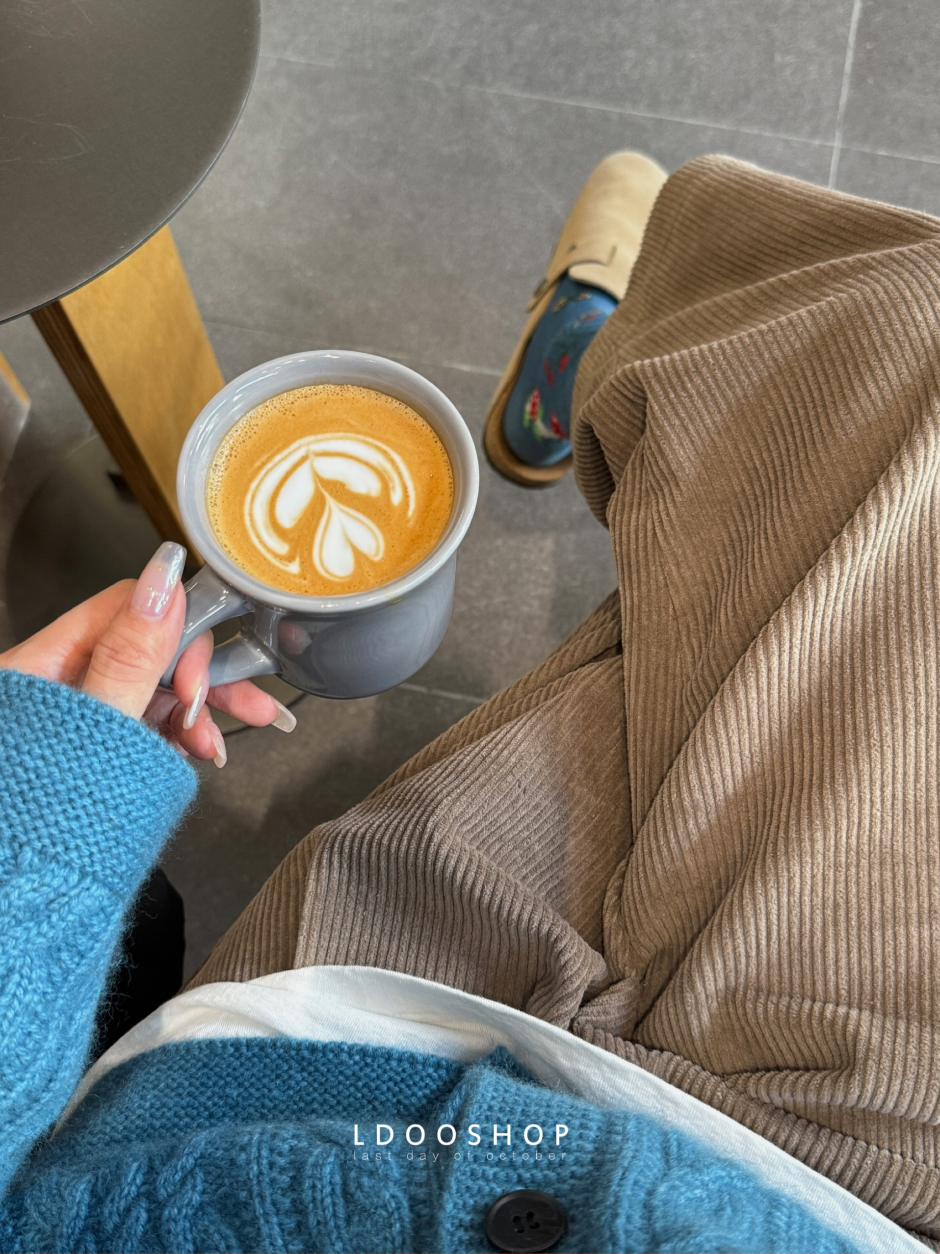 LDOO SHOP 复古秋冬氛围感客供灯芯绒坑条松紧腰九分休闲裤阔腿裤