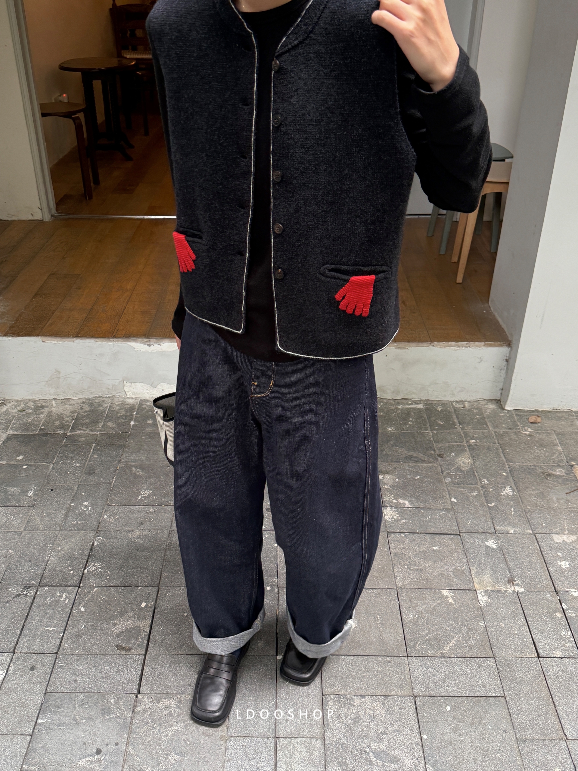 设计师款可爱小手撞色马甲背心