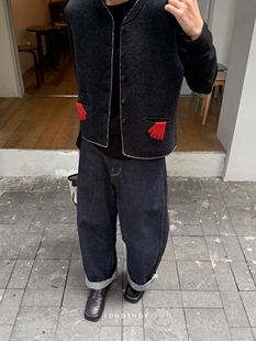 LDOO 私服～小众手工美丽诺羊毛可爱小手套双层织法马甲背心 SHOP