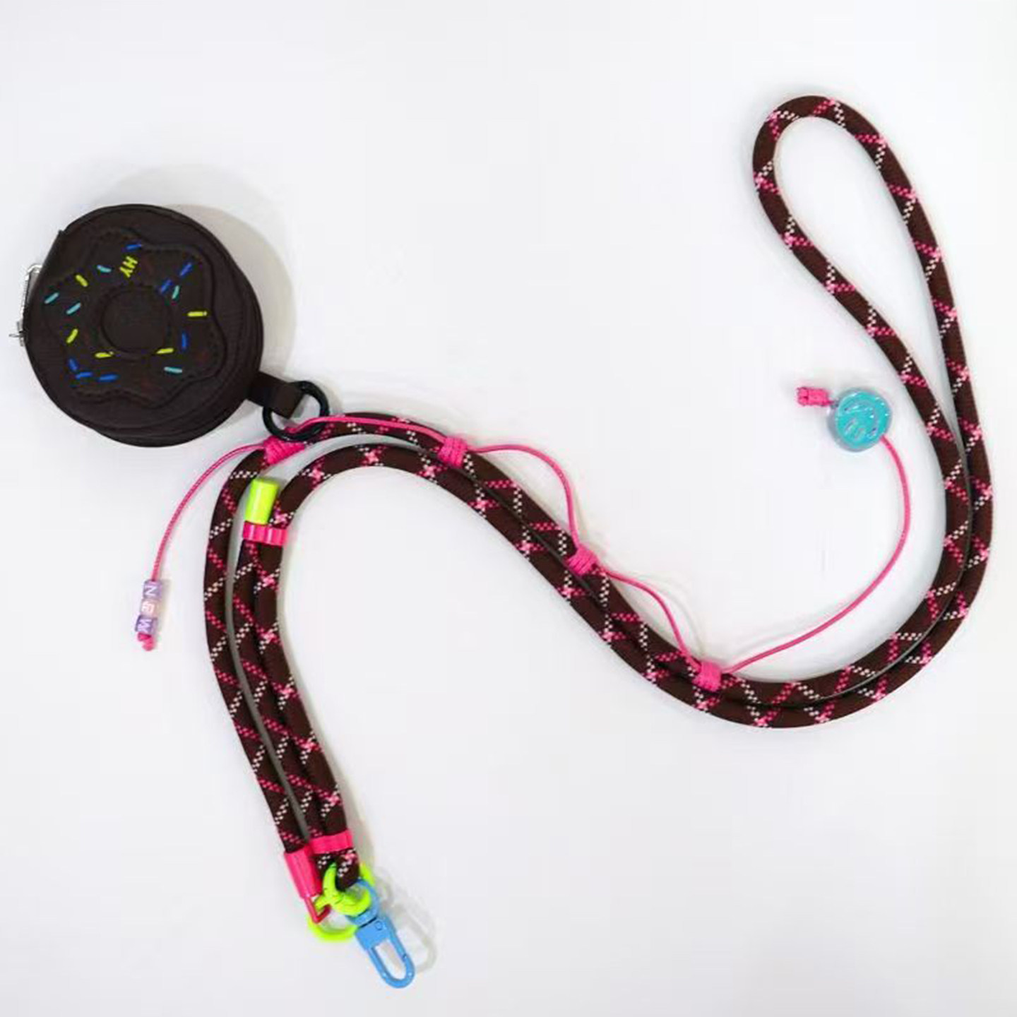 创意8mm零钱包手机挂绳斜挎可调节肩背挂脖户外旅游防丢侧背挂链