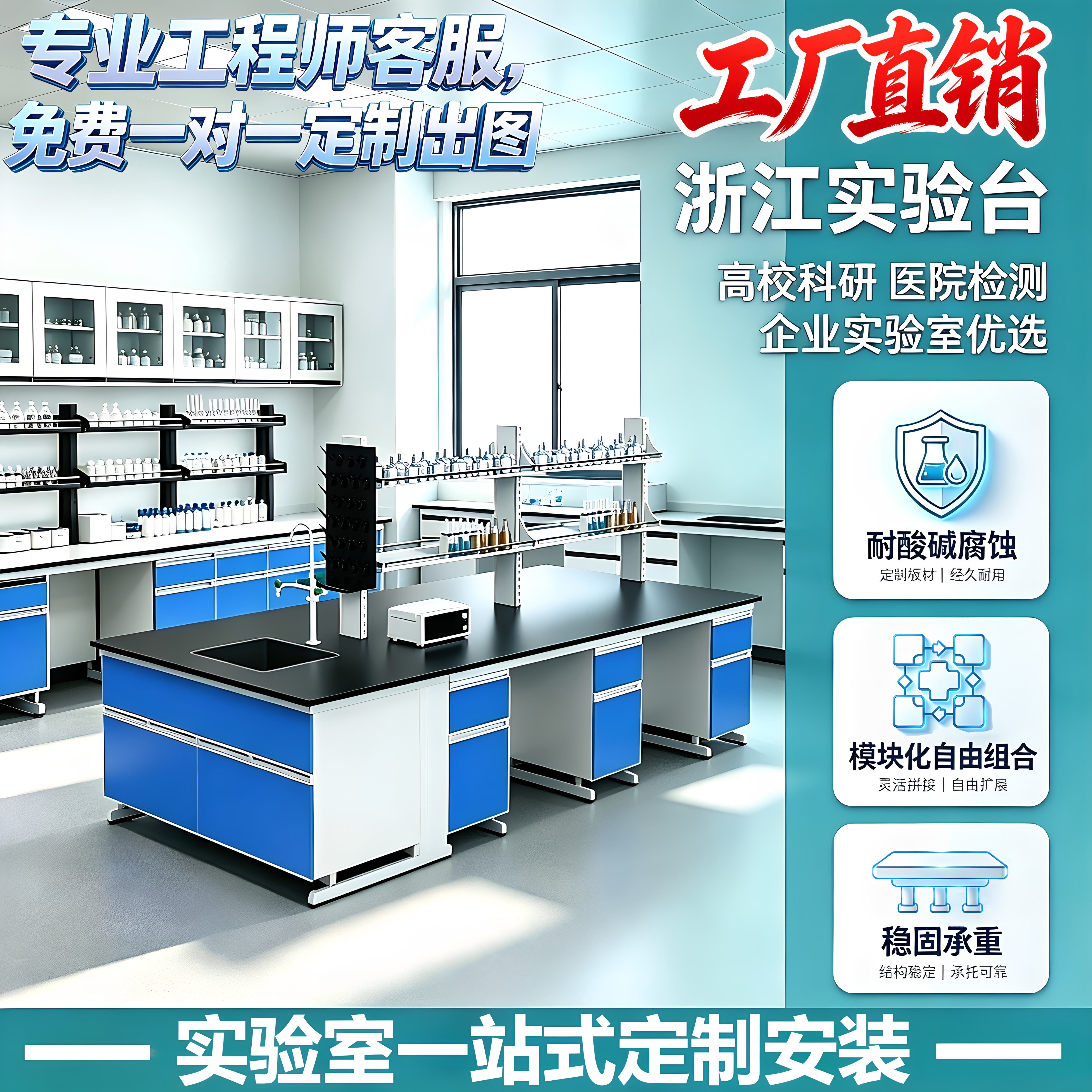 浙江就近发货实验台定制图片