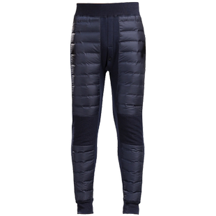 北极绒羽绒裤男士中老年人爸爸秋冬季保暖裤加绒加厚打底妈妈衬裤