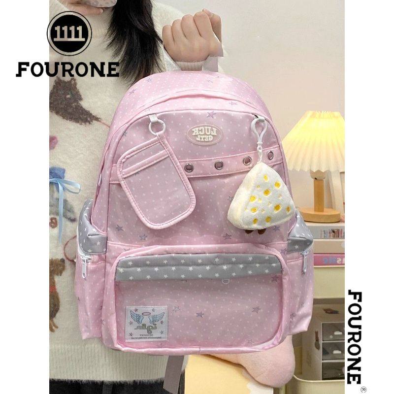 FOUR ONE高颜值日系可爱痛包高中生书包女轻便旅游双肩包星星背包