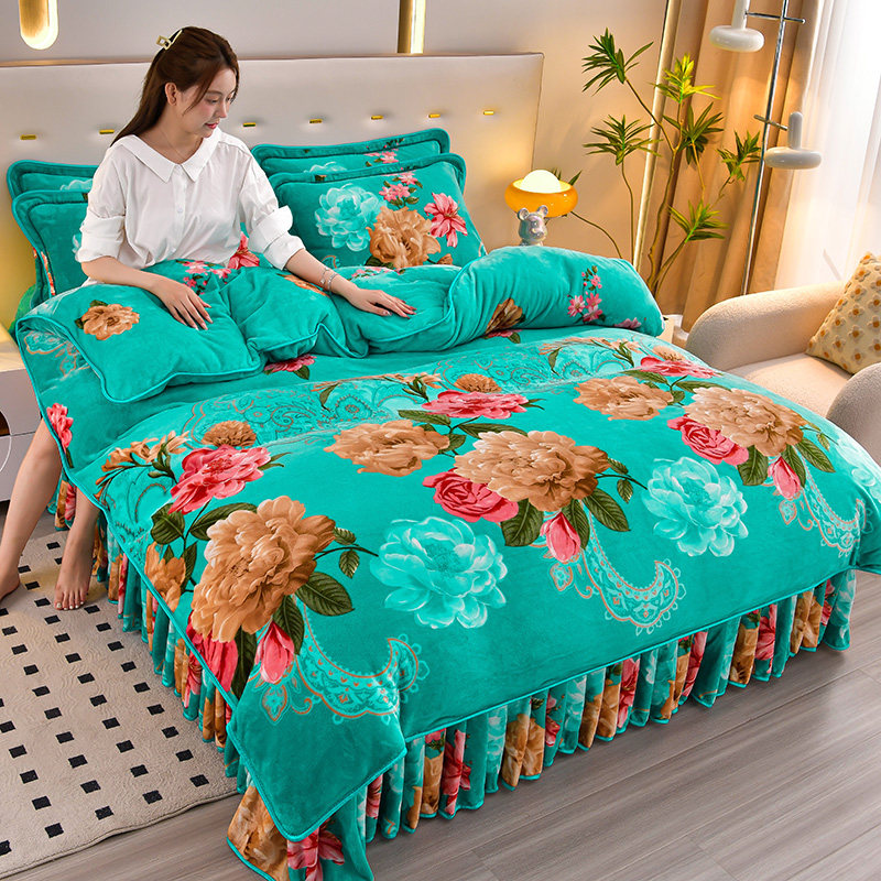 牛奶绒被套单件冬天法兰珊瑚绒加厚学生宿舍单人双面加绒冬季被罩