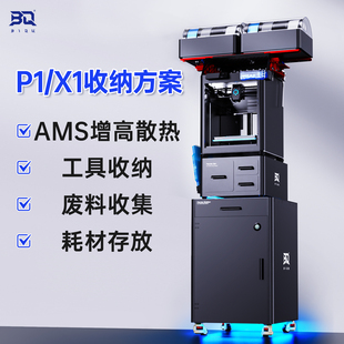 BIQU 打印机收纳方案AMS支架增高散热DIY升级P1S配件X1适用拓竹