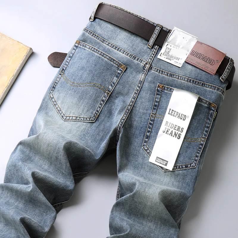 高端新塘复古牛仔裤男春
