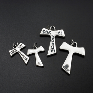 DIY十字TAU平安与美善穿念珠配件意卡米诺意大利进口