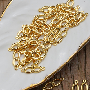 婚约双通牌diy玫瑰念珠配件意大利进口意卡米诺串珠合金镀金保色