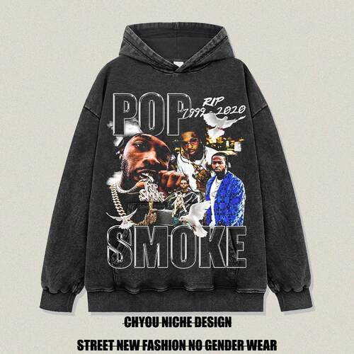 波普·斯莫克PopSmoke连帽卫衣