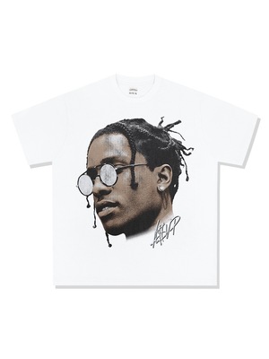 美式嘻哈说唱 ASAP Rocky印花做旧百搭重磅卫衣长袖T恤宽松小领口