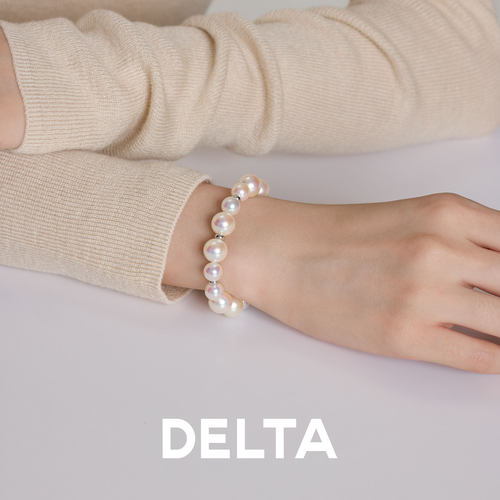 DELTA澳白拉贡黑珍珠碎银手链
