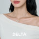 DELTA三颗澳白珍珠项链纯银锁骨链女气质精致轻奢秋冬毛衣链颈链