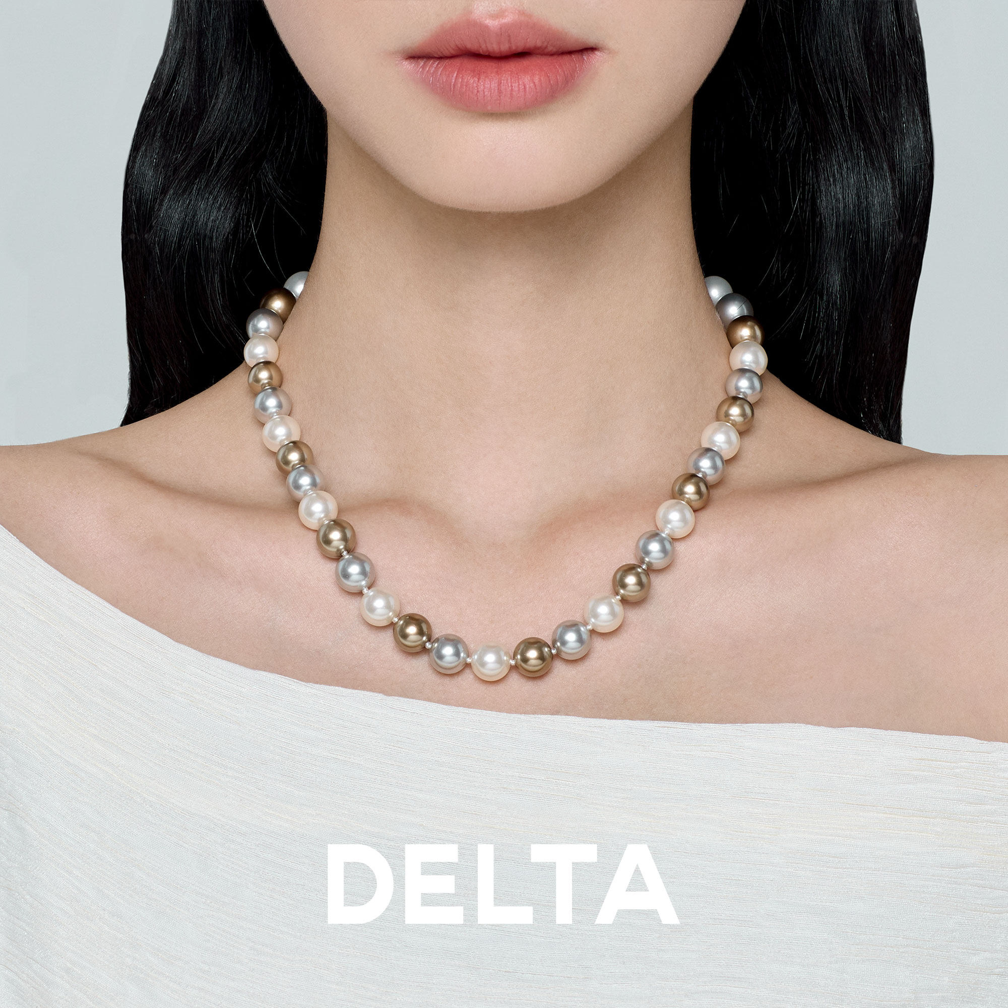 DELTA混彩珍珠设计感项链