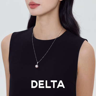 三颗锆石珍珠吊坠锁骨链