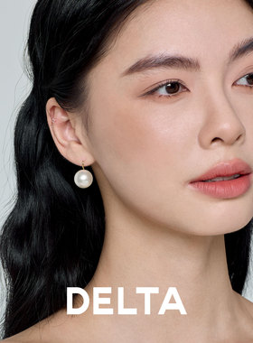DELTA高跟鞋澳白大珍珠耳环s925银耳饰女简约气质轻奢无耳洞耳夹