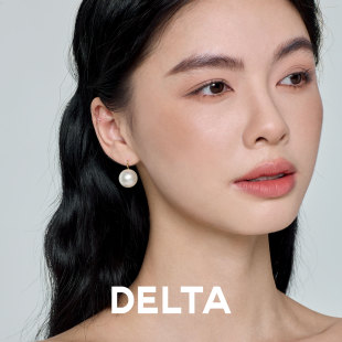DELTA高跟鞋 澳白大珍珠耳环s925银耳饰女简约气质轻奢无耳洞耳夹