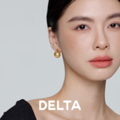 DELTA戴妃金色珍珠耳钉s925银耳环无耳洞耳夹女简约气质轻奢耳饰