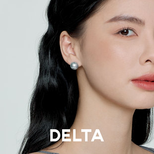 DELTA蓝玫瑰·珍珠耳钉s925银无耳洞耳夹女简约气质优雅耳环耳饰