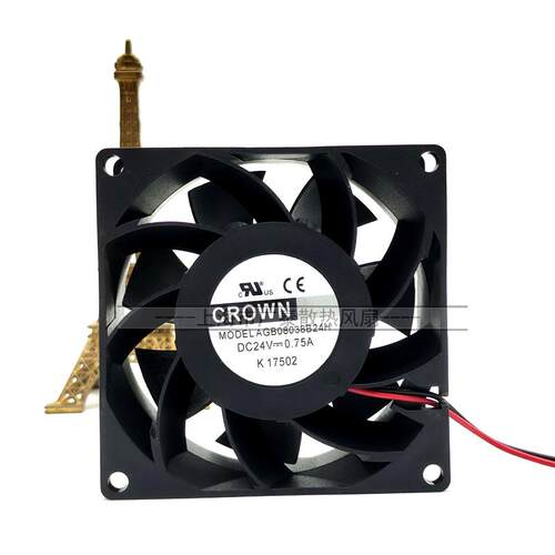 全新原装 台湾 惯展AGB08038B24H 8038 24V 0.75A 3线散热风扇