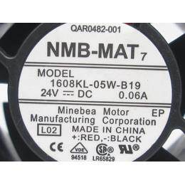 NMB 4020 4厘米 1608KL-05W-B19 24V 0.06A 3线设备风扇