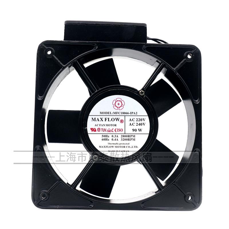 全新台湾MAX FLOW MFC16066/MFC18066-1PA2 220V机柜轴流散热风扇